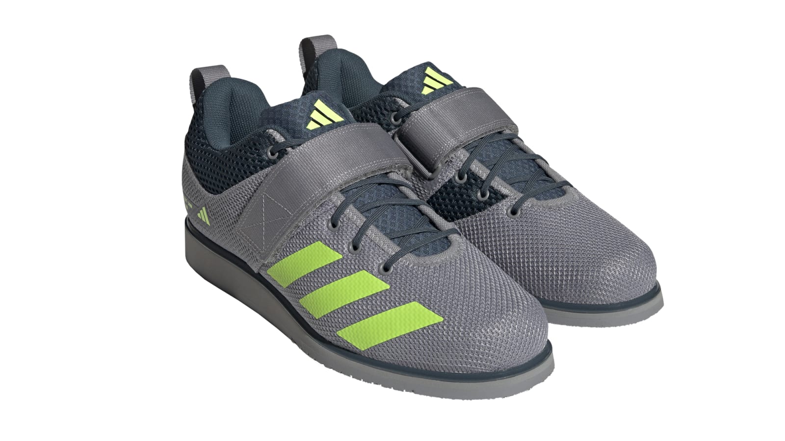 Adidas Powerlift 5 Weightlifting Shoes Gray Three Lucid Lemon